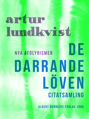 cover image of De darrande löven